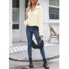 image:imageDokotoo Womens Quarter Zip Pullover Turtleneck Sweater Long Sleeve Fall Outfits Ribbed Knit Winter Sweaters