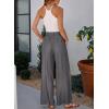 image:imageDokotoo Womens Ruffled Smocked High Waist Slant Pocket Straight Tencel Denim Jeans Summer Lightweight Pants