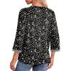 image:imageDokotoo Womens Shirts Lightweight 2026 Summer Fashion 34 Length Sleeve T Shirts Casual Crew Neck Basic BlousesZ Black
