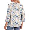 image:imageDokotoo Womens Shirts Lightweight 2026 Summer Fashion 34 Length Sleeve T Shirts Casual Crew Neck Basic BlousesZ Sky Blue
