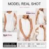 image:imageDokotoo Womens Summer Tank Tops Pleated Crewneck Waffle Knit Tunic Tops Trendy Loose Fit Sleeveless Blouses