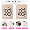 image:imageDokotoo Womens Sweater Dress Crewneck Casual Checkered Long Sleeve Cable Knit Pullover SweatersBrown