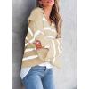 image:imageDokotoo Womens Sweaters Fall Clothes for Women 2023 Trendy Autumn Fashion Ladies Sweaters Fall Tops for Women Lightweight V Neck Cute Soft Winter Knit Pullover Sweaters A Khaki