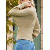 image:imageDokotoo Womens Sweaters Off The Shoulder 2025 Fall Batwing Casual Loose Fashion Sweater PulloversApricot