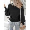 image:imageDokotoo Womens Sweaters Off The Shoulder 2025 Fall Batwing Casual Loose Fashion Sweater PulloversBlack