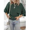 image:imageDokotoo Womens Sweaters Off The Shoulder 2025 Fall Batwing Casual Loose Fashion Sweater PulloversBlackish Green