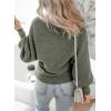image:imageDokotoo Womens Sweaters Off The Shoulder 2025 Fall Batwing Casual Loose Fashion Sweater PulloversJungle Green