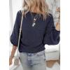 image:imageDokotoo Womens Sweaters Off The Shoulder 2025 Fall Batwing Casual Loose Fashion Sweater PulloversNavy Blue