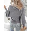 image:imageDokotoo Womens Sweaters Off The Shoulder 2025 Fall Batwing Casual Loose Fashion Sweater PulloversSleet