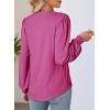 image:imageDokotoo Womens Tops VNeck Long Sleeve Shirts Tops Dressy Casual Blouses Fall Outfits Clothes 2024Pink