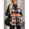 image:imageDokotoo Womens Vest 2024 Fall Fashion Lapel ButtonDown Sleeveless Casual Oversized Outerwear Plaid Jacket Coat with Pockets