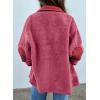 image:imageDokotoo Womens Winter Coats Fleece Turndown Collar Button Down Long Sleeve Sherpa Jackets with PocketsRose 2