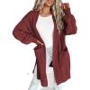 image:imageDokotoo Long Cardigans for Women Open Front 2025 Long Sleeves Winter Sweaters with PocketsBurgundy