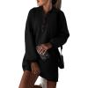 image:imageDokotoo Womens 2024 Fall Sweater Dress Long Sleeve Button Up Cable Knit Chunky Pullover Sweaters Winter Dress