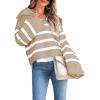 image:imageDokotoo Womens Sweaters Fall Clothes for Women 2023 Trendy Autumn Fashion Ladies Sweaters Fall Tops for Women Lightweight V Neck Cute Soft Winter Knit Pullover Sweaters A Khaki