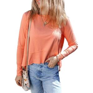image:imageDokotoo Long Sleeve Shirts for Women Workout Womens Tops BlousePink a