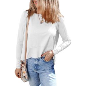 image:imageDokotoo Long Sleeve Shirts for Women Workout Womens Tops BlouseWhite a