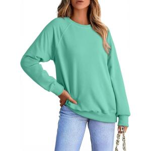 image:imageDokotoo Womens Sweatshirt 2024 Crewneck Long Sleeve Casual Loose Pullover Sweatshirts Tops ShirtsA Green1
