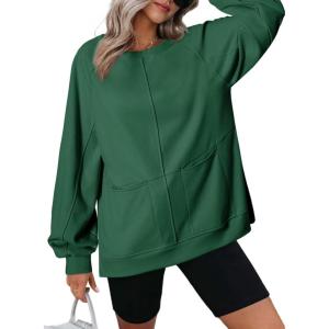 image:imageDokotoo Womens Tops Long Sleeve Tunic Tops Loose Fit Dressy Casual Blouses Crewneck Pullover Tops Fall Outfits 2024