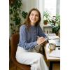 image:imageDokotoo Button Down Shirts for Women Dressy Casual Ruffle Lace Collared Chiffon Blouse Long Sleeve Business Work TopsBlue