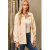 image:imageDokotoo Casual Quilted Jackets for Women Button Down Collared Long Sleeve Coats with PocketsApricot