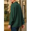 image:imageDokotoo Casual Quilted Jackets for Women Button Down Collared Long Sleeve Coats with PocketsBlackish Green