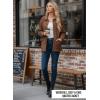 image:imageDokotoo Casual Quilted Jackets for Women Button Down Collared Long Sleeve Coats with PocketsChestnut