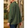 image:imageDokotoo Casual Quilted Jackets for Women Button Down Collared Long Sleeve Coats with PocketsGreen Bay