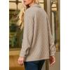 image:imageDokotoo Casual Quilted Jackets for Women Button Down Collared Long Sleeve Coats with PocketsSmoke Gray