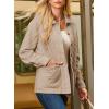 image:imageDokotoo Casual Quilted Jackets for Women Button Down Collared Long Sleeve Coats with PocketsSmoke Gray