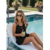 image:imageDokotoo Casual Tank Tops for Women 2026 Round Neck Camisole Top Ruffled Hem Shirt Lace Trim Loose Summer TopsBlack