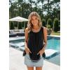 image:imageDokotoo Casual Tank Tops for Women 2026 Round Neck Camisole Top Ruffled Hem Shirt Lace Trim Loose Summer TopsBlack