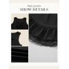 image:imageDokotoo Casual Tank Tops for Women 2026 Round Neck Camisole Top Ruffled Hem Shirt Lace Trim Loose Summer TopsBlack