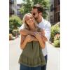 image:imageDokotoo Casual Tank Tops for Women 2026 Round Neck Camisole Top Ruffled Hem Shirt Lace Trim Loose Summer TopsLaurel Green