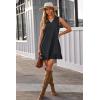image:imageDokotoo Denim Dress for Women Spring Summer Sleeveless V Neck Ruffle Hem Lightweight Casual ALine Mini Jean DressesBlack