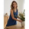 image:imageDokotoo Denim Dress for Women Spring Summer Sleeveless V Neck Ruffle Hem Lightweight Casual ALine Mini Jean DressesDirty Blue