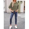 image:imageDokotoo Hoodies for Women 2026 Casual Oversized Hoodie Long Sleeve Sweatshirt Solid Pullover Ribbed Knit TopsAjungle Green