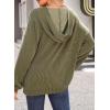 image:imageDokotoo Hoodies for Women 2026 Casual Oversized Hoodie Long Sleeve Sweatshirt Solid Pullover Ribbed Knit TopsAjungle Green