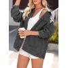 image:imageDokotoo Jean Jacket Women Trendy Fall Fashion Long Sleeve Denim Jacket Corduroy Collar Barn Jackets Oversized Coat 2025Dark Gray