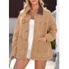 image:imageDokotoo Jean Jacket Women Trendy Fall Fashion Long Sleeve Denim Jacket Corduroy Collar Barn Jackets Oversized Coat 2025Mustard