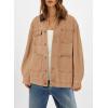 image:imageDokotoo Jean Jacket Women Trendy Fall Fashion Long Sleeve Denim Jacket Corduroy Collar Barn Jackets Oversized Coat 2025Mustard