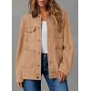image:imageDokotoo Jean Jacket Women Trendy Fall Fashion Long Sleeve Denim Jacket Corduroy Collar Barn Jackets Oversized Coat 2025Mustard