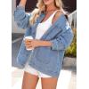 image:imageDokotoo Jean Jacket Women Trendy Fall Fashion Long Sleeve Denim Jacket Corduroy Collar Barn Jackets Oversized Coat 2025Sky Blue