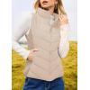 image:imageDokotoo Puffer Vest Women Sleeveless Zip Up Outerwear Stand Collar Quilted Vest Warm Winter Jackets Coats with PocketApricot