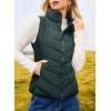 image:imageDokotoo Puffer Vest Women Sleeveless Zip Up Outerwear Stand Collar Quilted Vest Warm Winter Jackets Coats with PocketBlackish Green