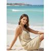 image:imageDokotoo Summer Dresses for Women 2026 Beach Vacation Sundress V Neck Embroidered Spaghetti Strap Beach Cover UpApricot Cream