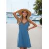 image:imageDokotoo Summer Dresses for Women 2026 Beach Vacation Sundress V Neck Embroidered Spaghetti Strap Beach Cover UpAshleigh Blue