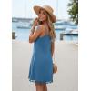 image:imageDokotoo Summer Dresses for Women 2026 Beach Vacation Sundress V Neck Embroidered Spaghetti Strap Beach Cover UpAshleigh Blue