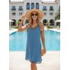 image:imageDokotoo Summer Dresses for Women 2026 Beach Vacation Sundress V Neck Embroidered Spaghetti Strap Beach Cover UpAshleigh Blue