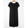 image:imageDokotoo Summer Dresses for Women 2026 Casual Maxi Dress V Neck Cap Sleeve Long Sundress with Pockets Beach VacationBlack